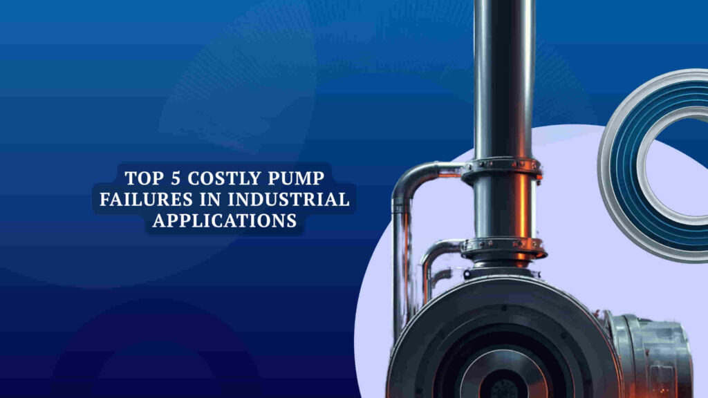 Industrial pump failure and preventive maintenance comparison showing common issues such as seal leakage, bearing damage, cavitation, and misalignment alongside a properly maintained pump to reduce downtime and improve reliability.