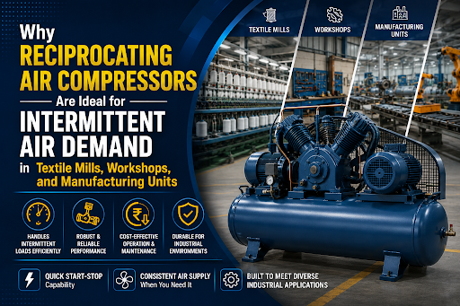 Reciprocating Air Compressors Are Ideal for Intermittent Air Demand