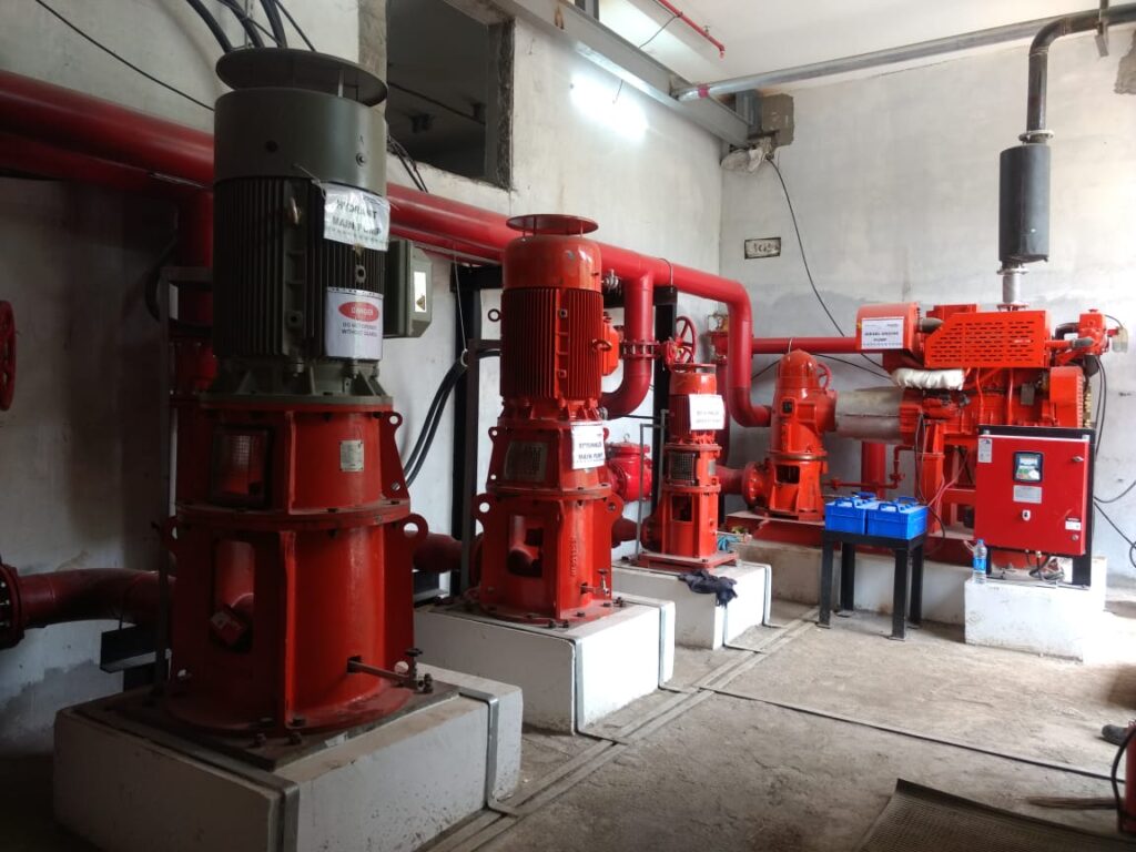 Kirloskar Vertical Turbine pumps supplied by Vijay Engineering & Machinery Pvt. Ltd. for the Mondelez International RDQ Centre in Thane